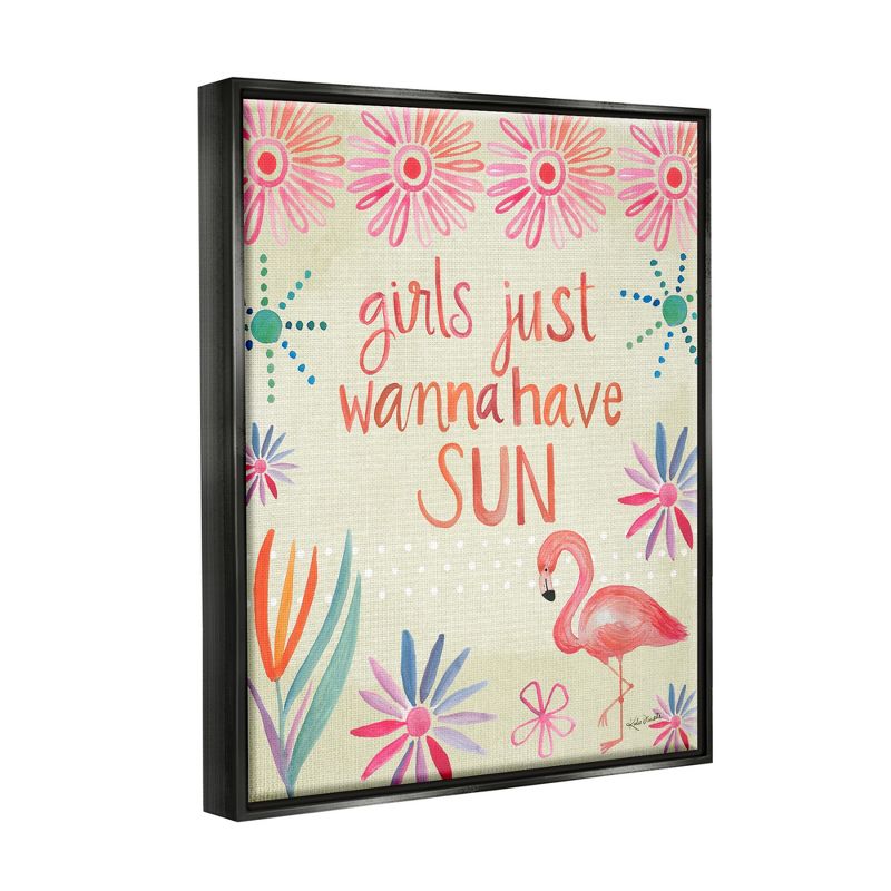 Stupell Industries Girls Wanna Have Sun Framed Canvas, 4 of 6