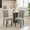 Dining Chairs Set of 2, Upholstered Fabric Kitchen Chairs with Nailhead Trim, Modern High Back Parsons Chairs with Padded Seat - 2 of 4