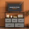 FURNIinspire Utility Storage Cabinets 5 Drawer Multi-Functional Tall Dresser Ideal for Organization in Kids Rooms and Beyond, Gray, 39.3"*11.8"*31.8" - 2 of 4