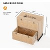 VINGLI Wood Rattan 2 Drawer Lateral File Cabinet with Lock, Home Office Filing Cabinets for Hanging Letter/A4/Legal Size Labeled Folders, Oak - 2 of 4