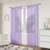 Awesome Home  Cassandra Voile Decorative Tab Top Curtains Pair - 2 of 4