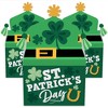 Big Dot of Happiness Shamrock St. Patrick's Day - Treat Box Party Favors - Saint Paddy's Day Party Goodie Gable Boxes - Set of 12 - 2 of 4