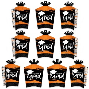 Big Dot of Happiness Orange Graduation Table Decorations - Party Fold and Flare Centerpieces - 10 Count - 1 of 4