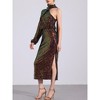 Allegra K Women's Sequin One Shoulder Long Sleeve Sparkly Party Maxi Dress - 2 of 4
