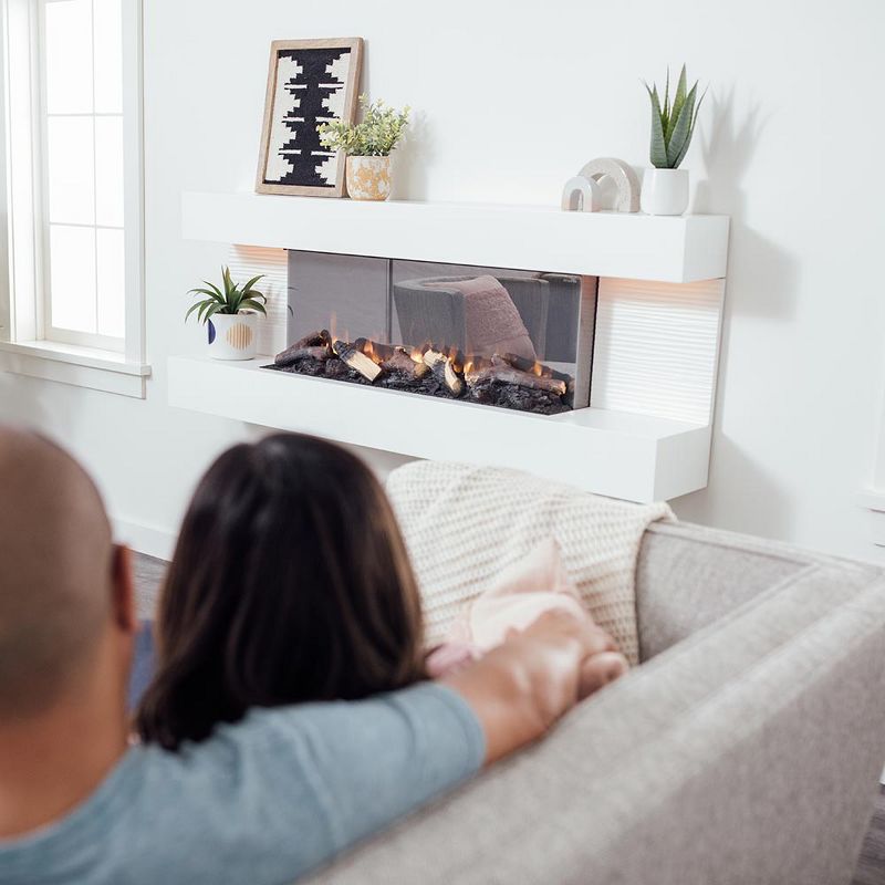 SimpliFire Format Wall Mount Electric Fireplace with Floating Mantel, 5 of 6