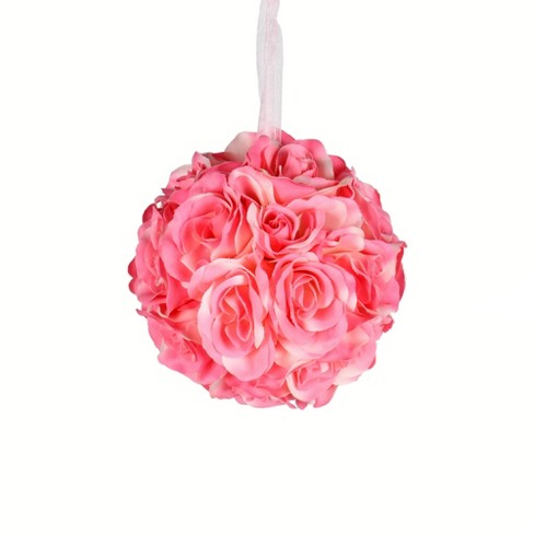 Artificial (pk/6) Open Rose Stem (25) Light Pink - Vickerman : Target