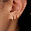 Inerney Gold Huggie Hoop Earrings Set for Women, Dainty Small Sterling Silver Earring Stacks Hypoallergenic Jewelry for Multiple Piercings - 2 of 4