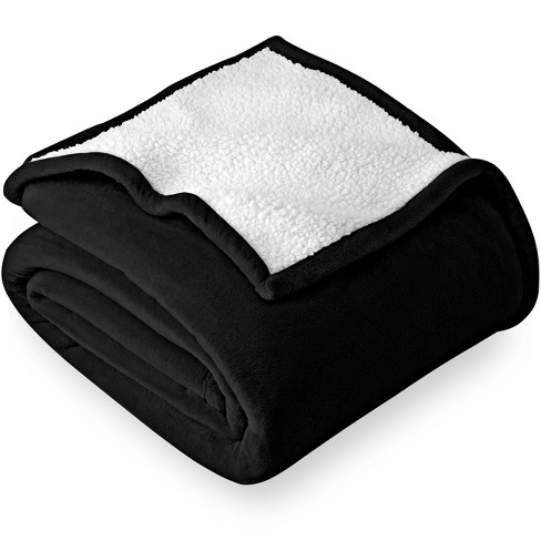 Black King Faux Shearling Fleece Blanket By Bare Home Target