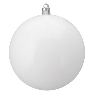 Northlight 4" Shatterproof Shiny Christmas Ball Ornament - White - 1 of 3