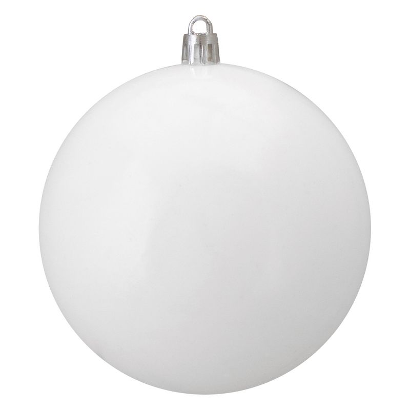 Northlight 4" Shatterproof Shiny Christmas Ball Ornament - White, 1 of 4