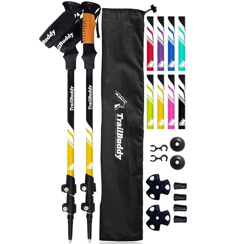 Trailbuddy Trekking Poles For Hiking Set Of 2 Collapsible Walking Sticks Camping Accessories Bumblebee Yellow Target