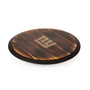 NFL New York Giants Fire Acacia Wood Lazy Susan Serving Tray - 1 of 3