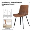 Sapphtopaz Modern Simple Dining Chairs Set of 4, Faux Leather Kitchen Chairs with Curved Widened Cushion for Dining Room, Kitchen - 3 of 4