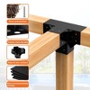 6"x6" Pergola Kit, 2-Piece 4-Way Heavy-Duty Corner Brackets, Quick Assembly Timber Beams for Gazebos, Patio Arbors, and Outdoor Structures - 4 of 4