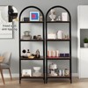 Arched Bookshelf 5 Tier,Arched Display Racks,Tall Standing Bookshelves with Metal Frame,Modern Open Storage Shelf Display Rack for Living Room, Home - 4 of 4