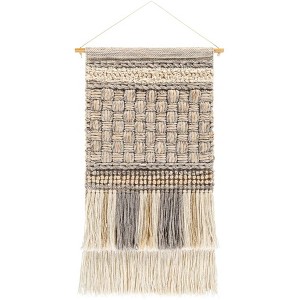 Mark & Day Ardning 32"H x 19"W Modern Khaki Wall Tapestries - 1 of 3