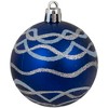 Northlight 12ct Blue and Silver Glitter Shatterproof 2-Finish Ball Christmas Ornaments 2.25" - 3 of 4
