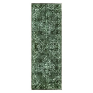 Coolmee Vintage Area Rug Washable Living Room Carpet Non Slip Bedroom Indoor Office Low Pile Traditional Distressed Retro Accent Rug for Dining Room - 1 of 4