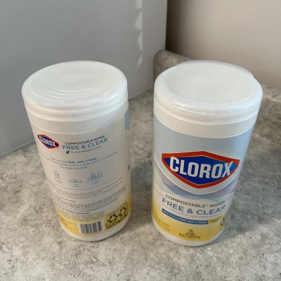 Clorox Free and Clear Compostable Cleaning Wipes, 75 ct - Kroger