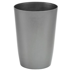 LunaLulinlk Silver brushed 1.58 gallon compact trash can with open top for tight spaces - 1 of 4
