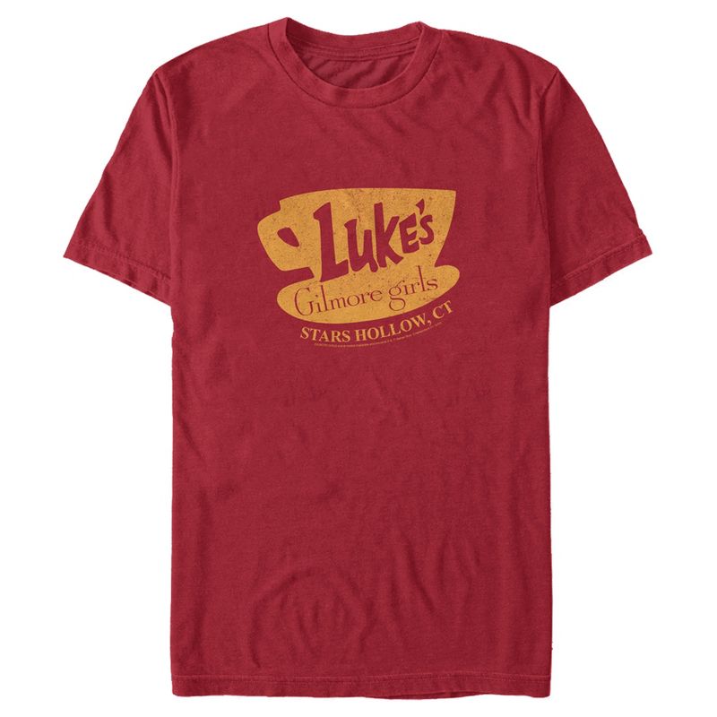 Men's Gilmore Girls Distressed Luke's Diner Logo T-Shirt, 1 of 6