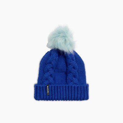 Turtle Fur Youth Girls Lizzy Faux Fur Pom Beanie