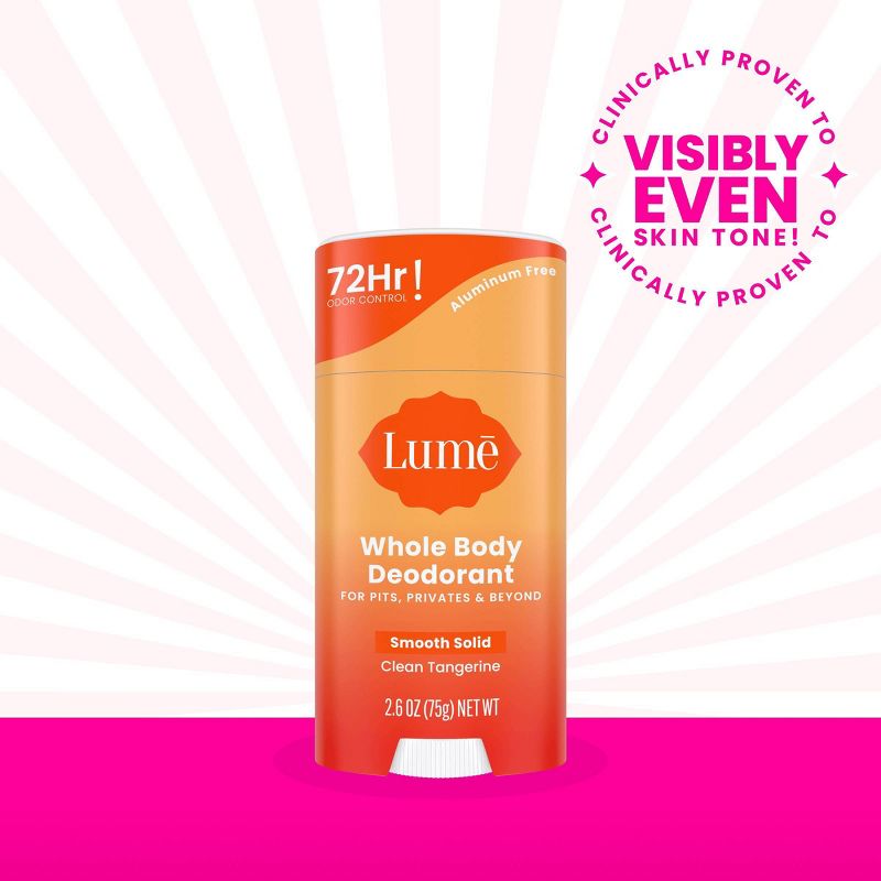Lume Whole Body Women&#39;s Deodorant - Smooth Solid Stick - Aluminum Free  - Clean Tangerine Scent - 2.6oz, 5 of 15