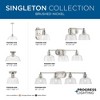 Progress Lighting Singleton 1-Light Vanity Fixture, Brushed Nickel, Clear Glass Shade - 3 of 4