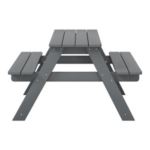 WestinTrends Malibu Outdoor Patio Kids HDPE Plastic Picnic Bench Table - 1 of 4