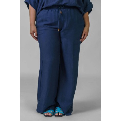 Women's Pull On Wide Leg Trouser - mat fashion