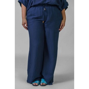 Women's Pull On Wide Leg Trouser - mat fashion - 1 of 4