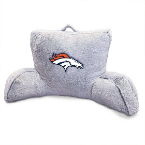 NFL Denver Broncos Faux Fur Logo Backrest Support Pillows - 1 of 2