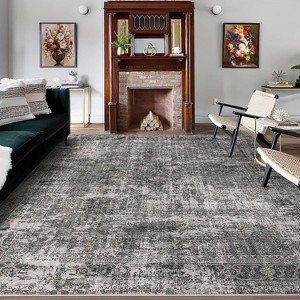 Runner Rug Washable Non Slip Vintage Area Rugs for Hallway Bedroom Living Room - 1 of 4