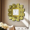 Large Wall Clock with Mirror Finishing Wall Decor Mirror Clock w/ Diamond Inlay - 4 of 4