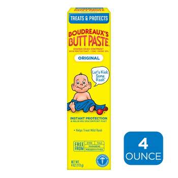 Boudreaux's Butt Paste Baby Diaper Rash Cream Original Strength - 4oz