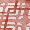 Red And Ivory Geometric Washable Indoor Outdoor Area Rug - 4 of 4