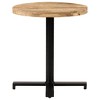 vidaXL Bistro Table Round Ã˜27.6"x29.5" Rough Mango Wood - 2 of 4