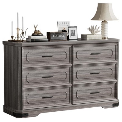 Farmhouse 52'' W 6 Drawer Double Dresser for Bedroom