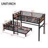 Twin XL Over Twin XL Metal Loft Bed with Ladder and Safety Guardrails - 4 of 4