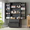 72" Kitchen Pantry Cabinet, Fluted Wooden Cupboard with Drawers, Freestanding Bathroom Cabinet, Coffee Bar Cabinet for Living Room Hallway - 4 of 4