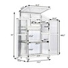 MAYEERTY 62" Tall Balcony Greenhouse, Portable Cold Frame with Wheels, Indoor Outdoor, Forest Green - 3 of 4