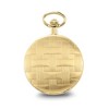 Black Bow Jewelry Charles Hubert Gold Finish Brass Basketweave Pocket Watch 42mm - 2 of 4