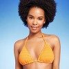 Women's Textured Striped Triangle Bikini Top - Wild Fable™ - image 3 of 4