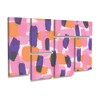 Trademark Fine Art Treechild Layered Purple Strokes Pattern 3 Piece Panel Set Art - 2 of 3