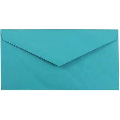 JAM Paper Monarch Colored Envelopes 3.875 x 7.5 Sea Blue Recycled 34097576