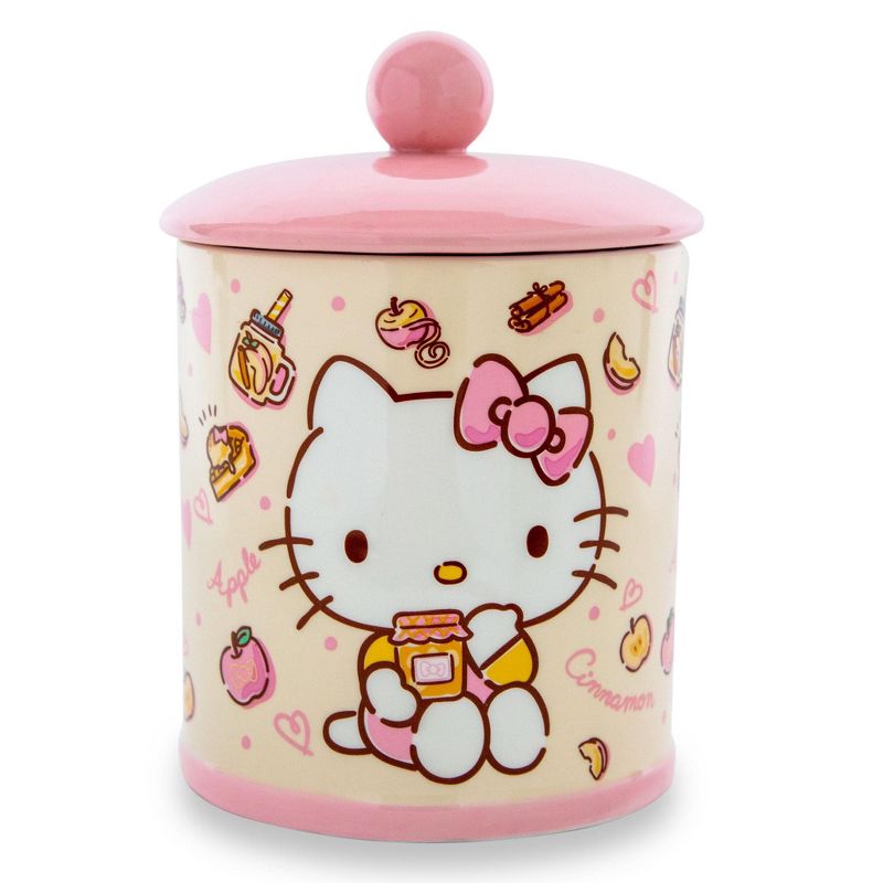 Silver Buffalo Sanrio Hello Kitty Apples and Cinnamon Ceramic Snack Jar | 8 Inches Tall, 1 of 12