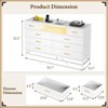 Jojoka 8 Drawer Dresser with LED Lights & Charging Station – Modern Storage Cabinet for Bedroom, Living Room, Entryway - 2 of 4