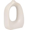 Sagebrook Home Porcelain Cut-Out Vase Contemporary Cotton White Curvy Abstract Stoneware Vase - 2 of 4