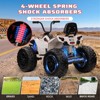Red 24V Kids Ride On ATV 4WD Electric Quad Vehicle With Dual Motors Large Battery Bluetooth Music Led Lights Full Metal Suspension Eva Tires And Adju - 2 of 4
