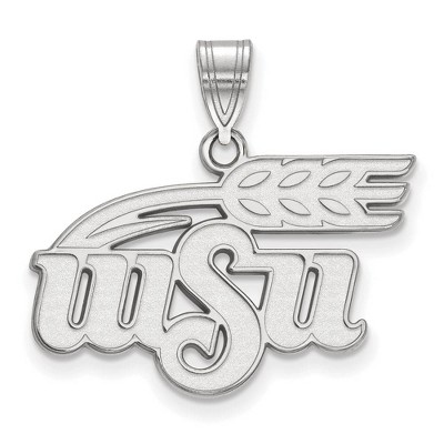 Black Bow Jewelry 14k White Gold Wichita State Shockers NCAA Large Pendant